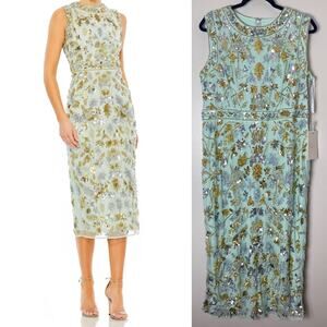 NWT MAC DUGGAL DRESS GREEN SEQUIN MOTHER OF THE BRIDE FORMAL EVENING EVENT